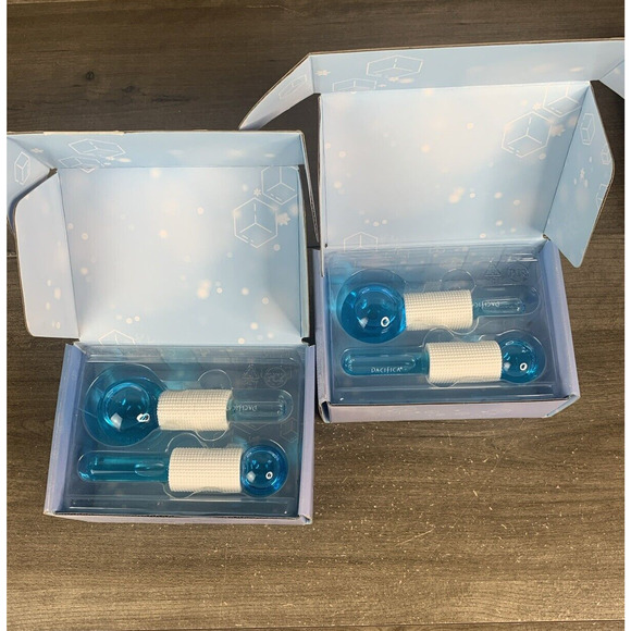 Lot of 2 - Pacifica Chill Baby Cooling Cryo Globes Facial Massage 2 Glass Globes - Picture 14 of 16